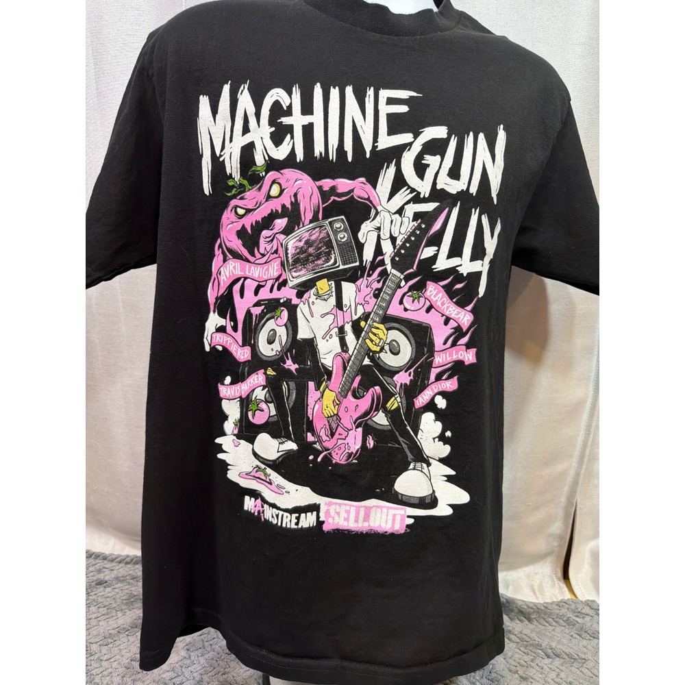Machine Gun Kelly MGK Mainstream Sellout Tour T-Shirt Black Graphic Tee Mens L